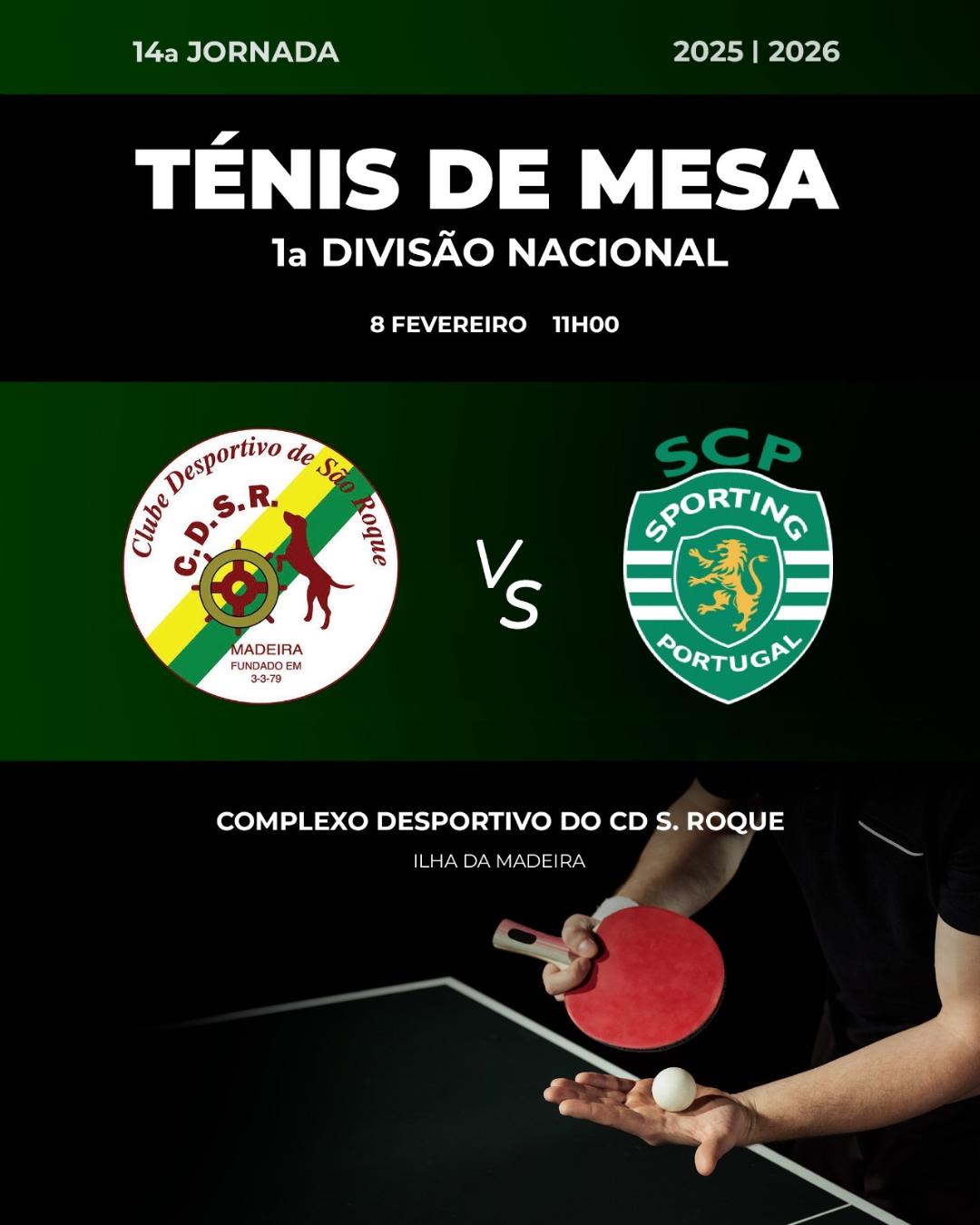 TÉNIS DE MESA - 1ª DIVISÃO NACIONAL 2026