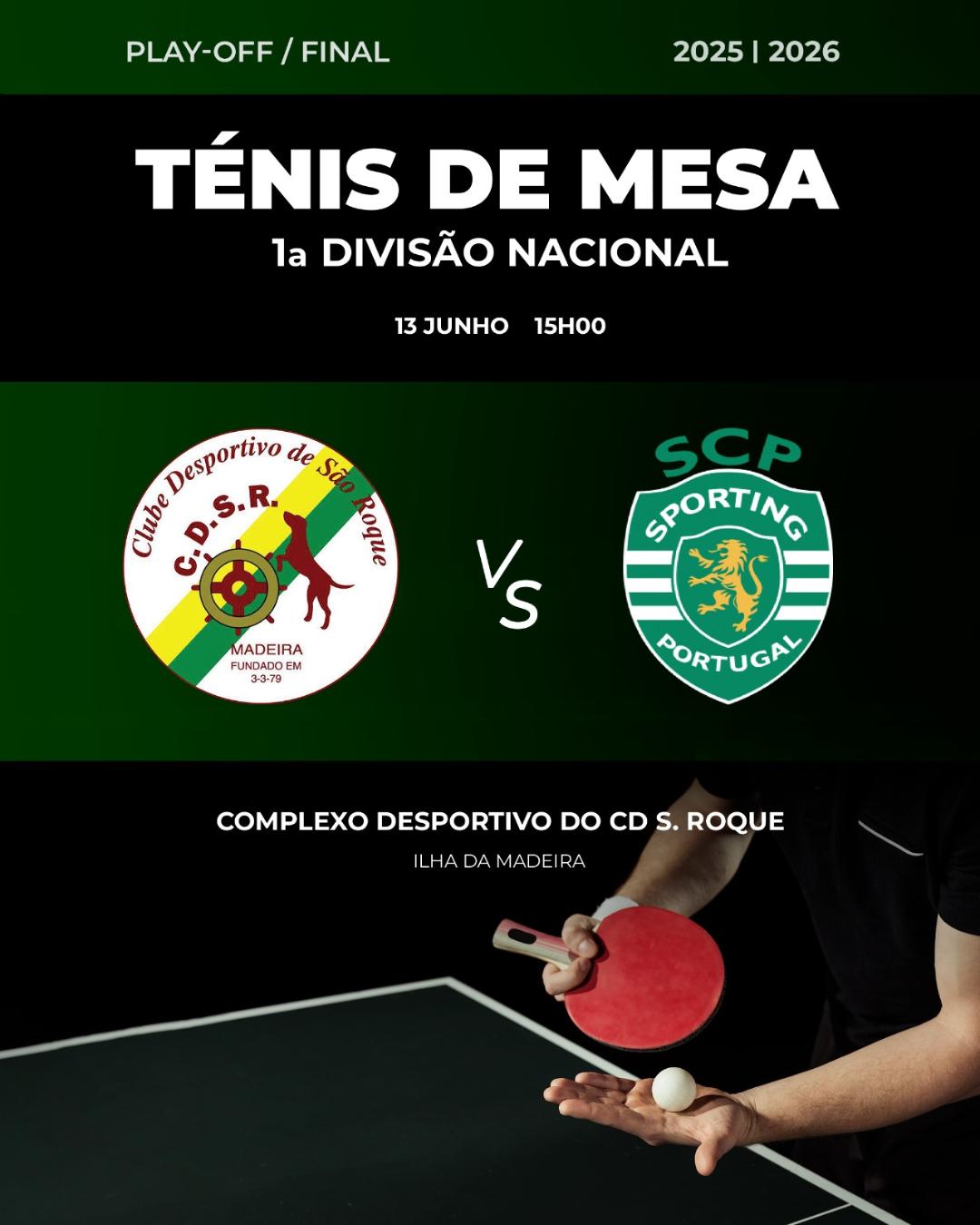TÉNIS DE MESA - 1ª DIVISÃO NACIONAL 2026